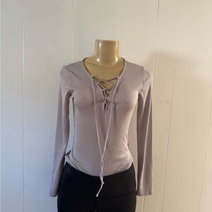Lace up bodysuit top size medium